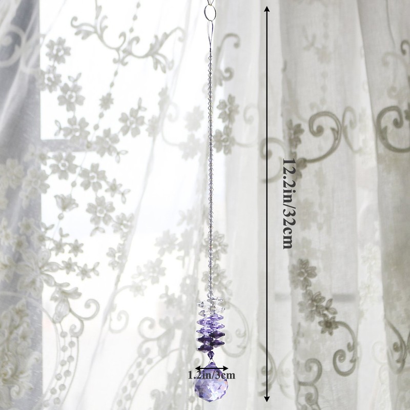 H&D HYALINE & DORA 30mm Purple Chandelier Crystals Ball Rainbow