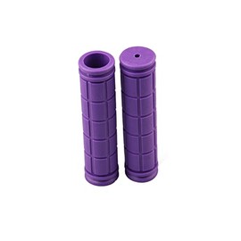 1 Pair Kids Bike Grips Anti-Slip Rubber Bike Handlebar Grips for BMX MTB Bicycle Mountain Bike Scooter Folding Bike (Purple)