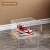 Large Clear Sneaker Display Box with Magnetic Front Door, Stackable