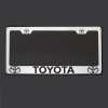 KA Chrome T304 SS License Plate Frame Tag Toyota Black