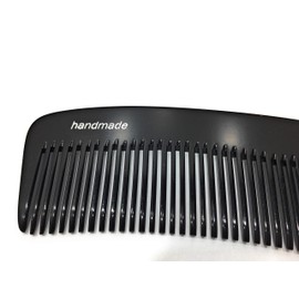 Swedish Crown Handle Comb Sawn 20 cm Handmade Hairdressing Comb Black (6050 CA)