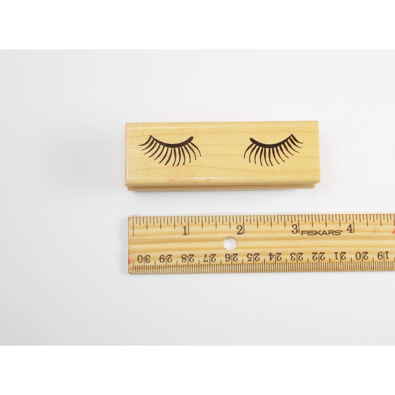 Eyelashes Mounted Rubber Stamp #5