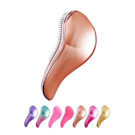 Lino Ulu Magic Hair Brush x Amazingly Smooth Shiny Hair [Scalp Massage x Hair Cleaning Effect x Wide Variety of Colors to Choose from] Hair Brush, Popular for Baths (Shiny Rose Gold)