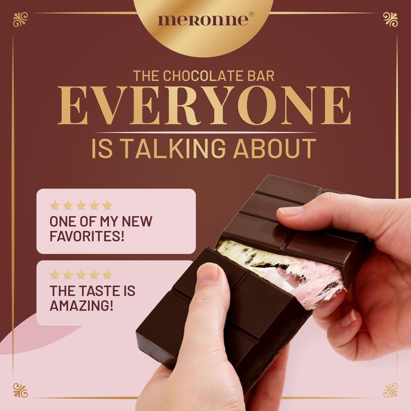 Meronne Angel Hair Dark Chocolate Bar – 6.35 oz (180g)
