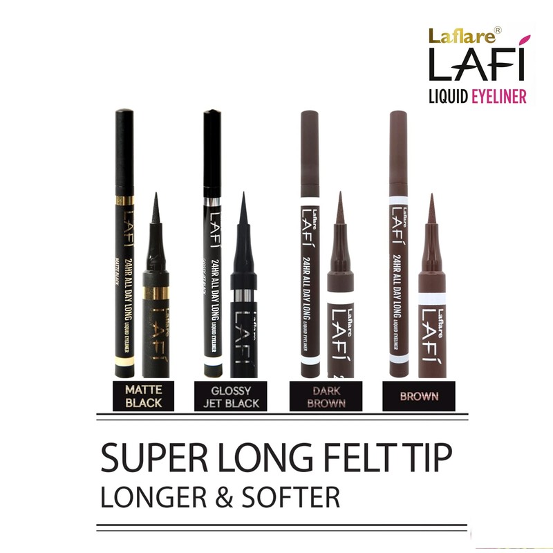 Laflare LAFI Liquid Eyeliner, Super Long Felt Tip, Long-Lasting Makeup,