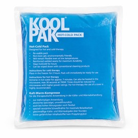 Koolpak Reusable Hot & Cold Gel Pack 13 x 14cm – Microwave Heat Pad & Freezer Ice Pack – Small Compress for Sprains, Swelling, Period Pain & Sports Injuries – Clear Gel