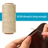 HILELIFE Waxed Thread, 260m 150D Waxed Thread for Leather Sewing,