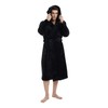 U2SKIIN Mens Hooded Robe, Plush Robes for Men Long Fleece Bathrobe(Black, 2XL/3XL)