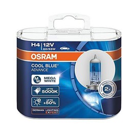 OSRAM H4 9003 12V 60/55W 5000K 62193CBA Cool Blue Advance Hi/lo Beam Halogen Headlight 2X