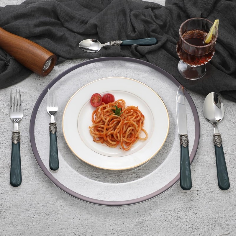 CATHYLIN 20 pieces 18/10 Stainless Steel Silverware Sets With Deep