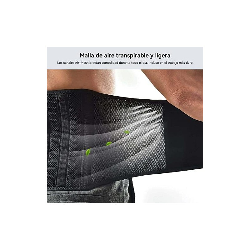 Soporte Lumbar para Hombres y Mujeres,faja Lumbar Ajustable con 7