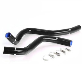 G-PLUS Silicone Radiator Coolant Hose Kit Clamps Compatible with 1998-2002 Honda Accord V6 3.0l 6 Cylinder 2pcs (Black)