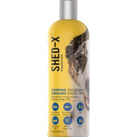 Shed-X Dermaplex Liquid Daily Supplement for Dogs – 100% Natural – Eliminate Excessive Shedding with Daily Supplement of Essential Fatty Acids, Vitamins and Minerals (16 oz)