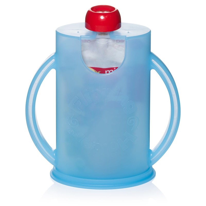 Flipping Holder Squeeze Proof Food Pouch Holder for Toddlers, Babies,