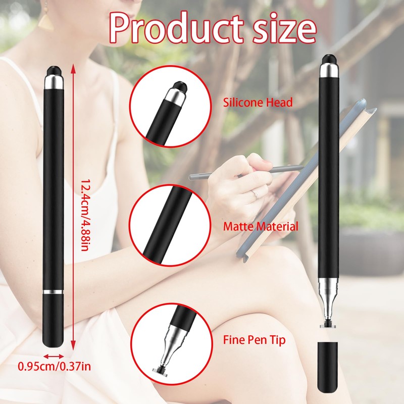 2 in 1 Stylus Pens for Touch Screens,4 Pack High