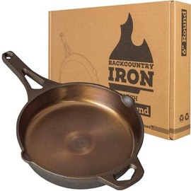 Backcountry Iron Round Wasatch Smooth Cast Iron Skillet (6 Inch), Bronze