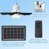 TUSAUW 17.3in Solar Ceiling Fan Light,Small Solar Powered Rechargeable Ceiling