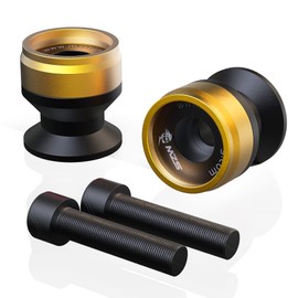 MZS 10MM Swingarm Spools - Universal M10 x 1.25 and M10 X1.5 Motorcycle Sliders Stand CNC Gold Compatible with EX250 EX300 EX650 Z1000SX Z750 Z1000 ZX6R ZX7R ZX10R ZX12R ZX14R ZZR600 EN650 ER-6N FZR