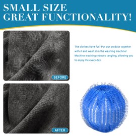 Pet Hair Remover for Laundry 12 PCS - Washing Machine Pet Hair Catcher Balls, Reusable to Remove Dog Cat Hair, Lint Fuzz, Save Time & Money