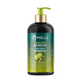 Mielle Organics Avocado & Tamanu Anti-Frizz Shampoo - Sulfate Free Smoothing Shampoo for Textured Curly & Straight Styles, Humidity Resistant Hair Care & Moisture Replenishing Scalp Cleanser, 12oz
