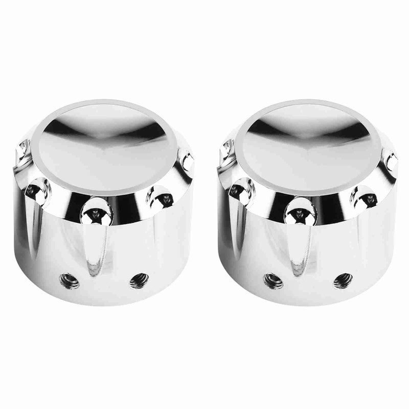 2pcs CNC Aluminum Motorcycle Front Axle Skull Nut Bolt Cover