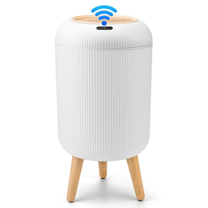 Pukomc Smart Induction Waterproof Trash Can for Bathroom, Bedroom, Office