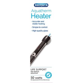Interpet Aquatherm Tropical Aquarium Fish Tank Heater, Adjustable Temperature Control, 50w
