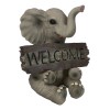 Jungle Wildlife Welcome Safari Savanna Elephant Calf with Trunk Up