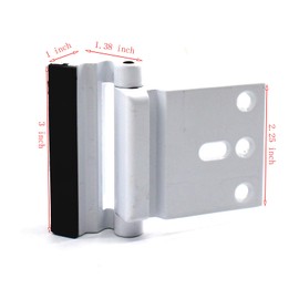 One Piece of Aluminum Alloy Security Door Lock Reinforcement Dead Bolt Child Safety Door Lock Oxidized White Color