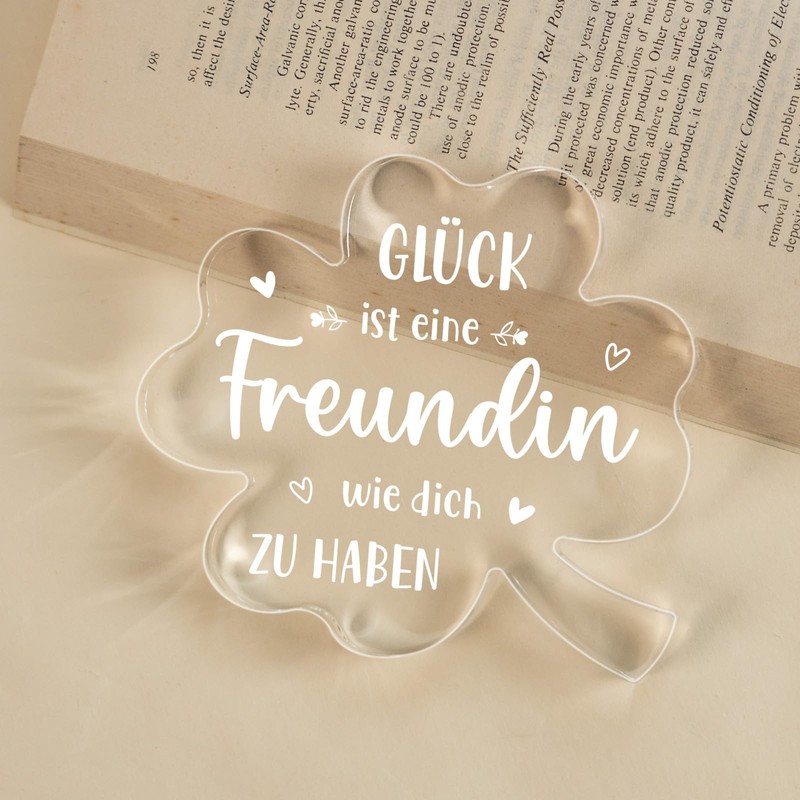 Beste Freundin Geschenke, Geschenk Freundin Geburtstag, 10.43cm Acryl-Dekoständer, Freundschaft Geschenk