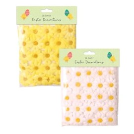 Tallon International Easter Decorations, Bonnet Arts and Crafts, Egg Hunt - 25 White Craft Daisies