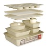 White Marble 10-Piece Bakeware Sets, Nonstick Carbon Steel Baking Sheet