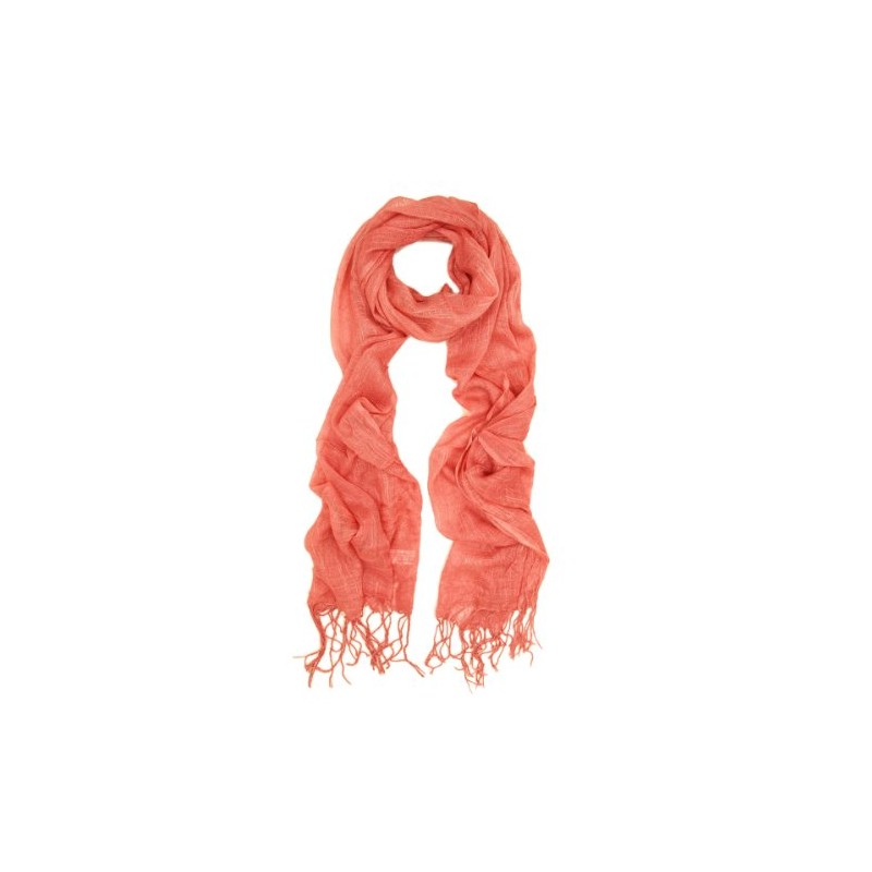 TrendsBlue Elegant Solid Color Viscose Fringe Scarf, Pink