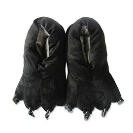 MizHome Unisex Soft Paw Claw Home Slippers Animal Costume Shoes Black L