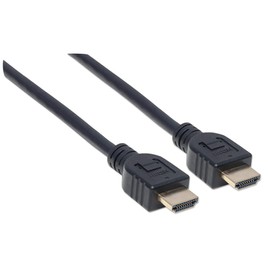 Manhattan 353922 Intellinet High Speed HDMI Cable with Ethernet Channel – 1 m – Shielded (CL3 Certified for Wall Installation – Black