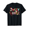 Jolly Nurse Heart Happy Nurse Christmas T-Shirt