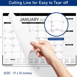 2026-2027 Desk Calendar - Desk Calendar 2026-2027, July 2026 - December 2027, 18 Monthly Desk Pad/Wall Calendar, 2-in-1 Desktop Calendar, 17" x 12", Thick Paper, Corner Protectors