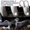 Datanly 2 Pcs 3-1/2" Exhaust Clamp Heavy Duty U-bolt Exhaust