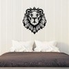 Lion Vinyl Wall Decal Animal King Crown Mane Head Stickers