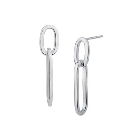 Vanbelle Sterling Silver Jewelry - Rhodium Plated with 925 Stamp - Interlinked Dangler Earring - Elegant Handcrafted for Women