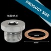 Murtenze 2 Pack M20x1.5 Oil Pipe Plug, Inner Hex Head
