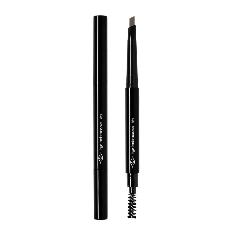 Eye Embrace Isla: Medium Brown-Gray Eyebrow Pencil – Waterproof, Double-Ended