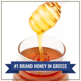 Attiki Wild Flora and Thyme Honey 16 Ounce Greek Artisan Gourmet Honey