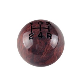 DEWHEL Aluminum Classic Weighted Wooden Type R Manual 5 Speed Gear Shift Knob w/Black Engraved Inlay with Universal Threads M8x1.25 M10x1.25 M10x1.5 M12x1.25