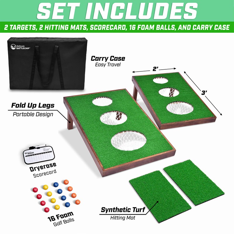 GoSports BattleChip Versus Golf Game - Includes Two 3 ft