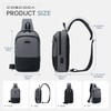 COSCOOA Sling Bag Anti-theft for Women Men Crossbody Bags Chest