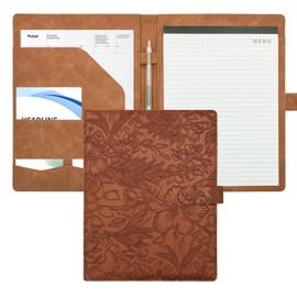 VANRA Leather Padfolio Portfolio Binder Writing Notepad Planner Organizer