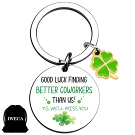 Iweca Going Away Gifts For Colleagues Good Luck Finding Better Coworkers Than Us Farewell Gifts For Coworkers Gift For Coworker Leaving For New Job Four Leaf Clover Keychain
