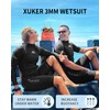 XUKER Mens Shorty Wetsuit Women, 3mm Back Zip Diving Suit
