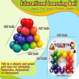 COMVASTARS 3D Puzzle Ball Sensory Toy Office Desk Toy for Relieving Stress, Puzzle Games, An All-in-One Anti-Stress Toy Made of 20 Balls, Can Change the Shape As You Want